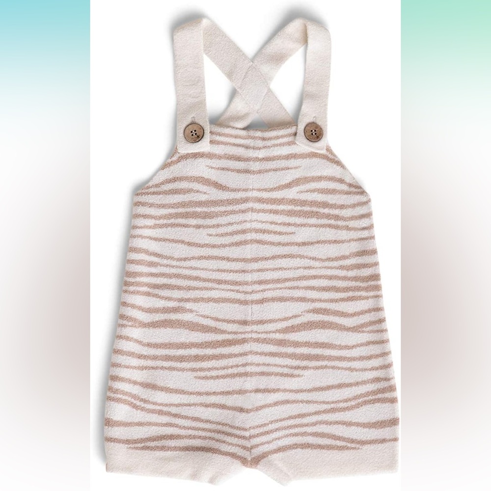 *SOLD* NEW Barefoot Dreams Toddler Shortall Overalls Romper 4T-5T NWT